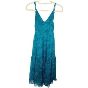 Revolve Blue Life Floral Maxi Dress Green Size Small NWOT